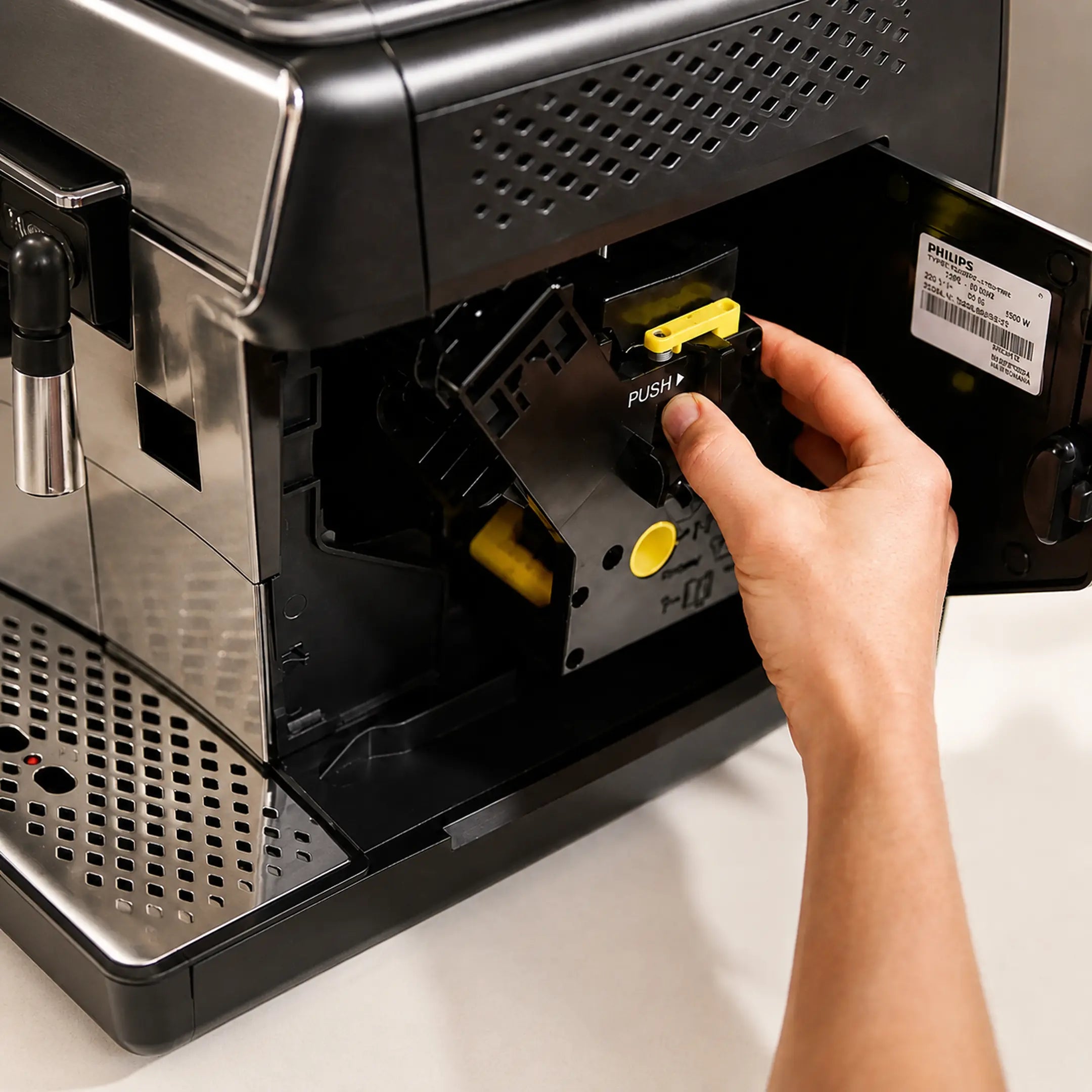 Herausnehmbare Brühgruppe der Philips Series 2200
