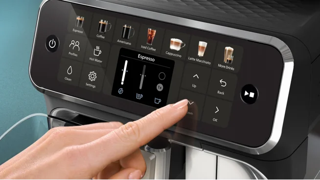 Intuitives Farbdisplay der Philips Series 5500
