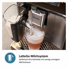 Philips 5400 Series EP5447/90 LatteGo Kaffeevollautomat – Schwarz/Chrom