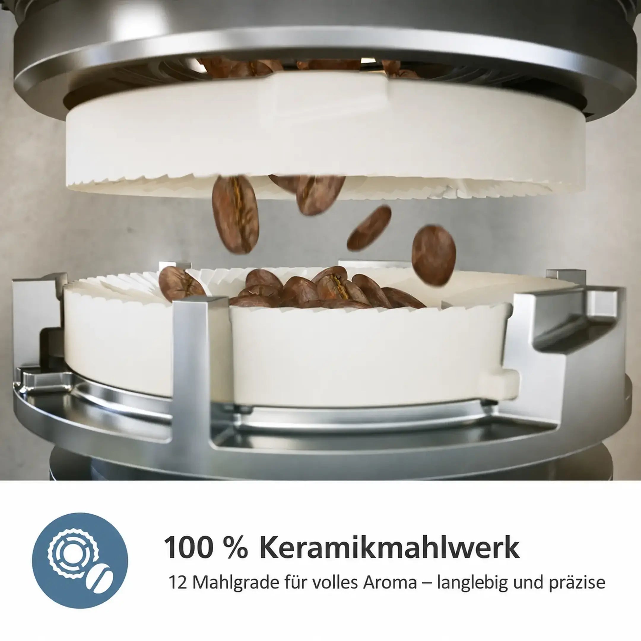 Langlebiges Keramikmahlwerk für Kaffeebohnen